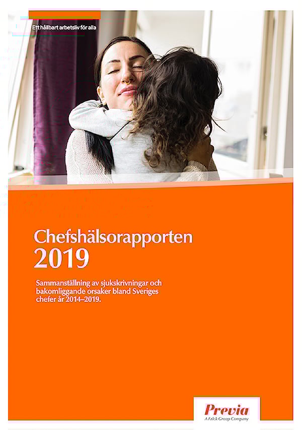 Omslag på Chefshälsorapporten 2019